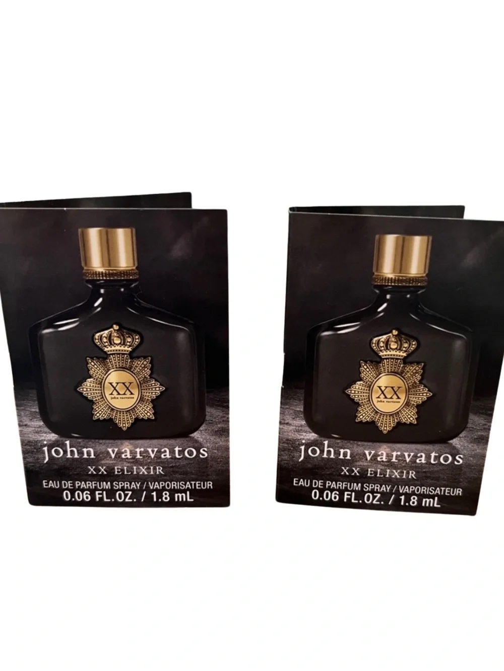 John Varvatos XX Elixir EDP Samples x2 1.8 mL Sprays